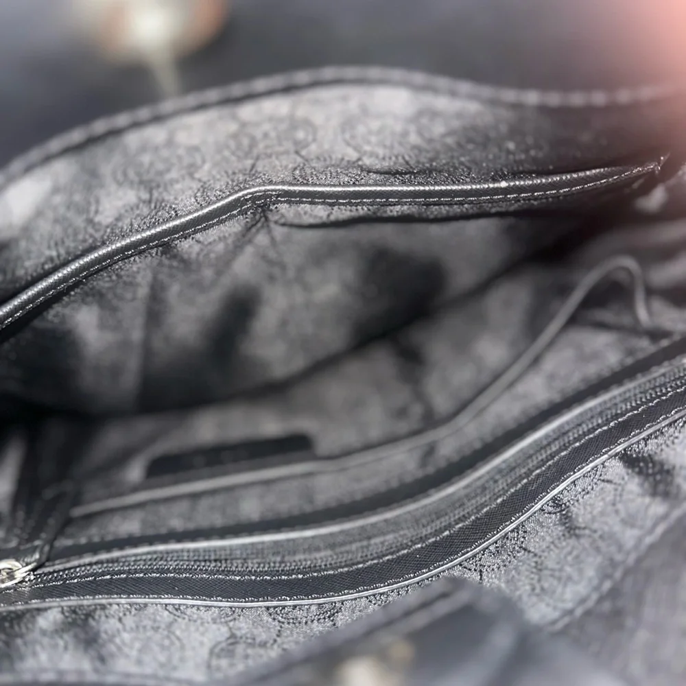 Michael Kors Black Tote with Silver Accents